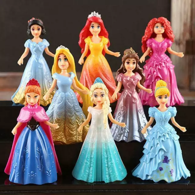 8Pcs/Set süße Prinzessin Actionfiguren geändert Kleid Puppen Dekorieren Geschenk