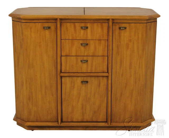 F58058EC: DREXEL Mid Century Modern Blonde Mahogany Server