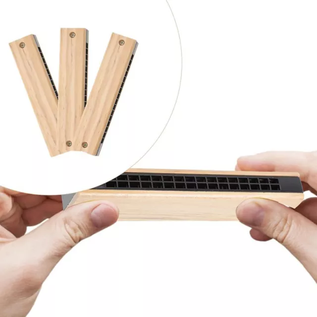 16 Löcher Schlüssel Holz Mundharmonika Mundorgel Kinder Musik Blasinstrument