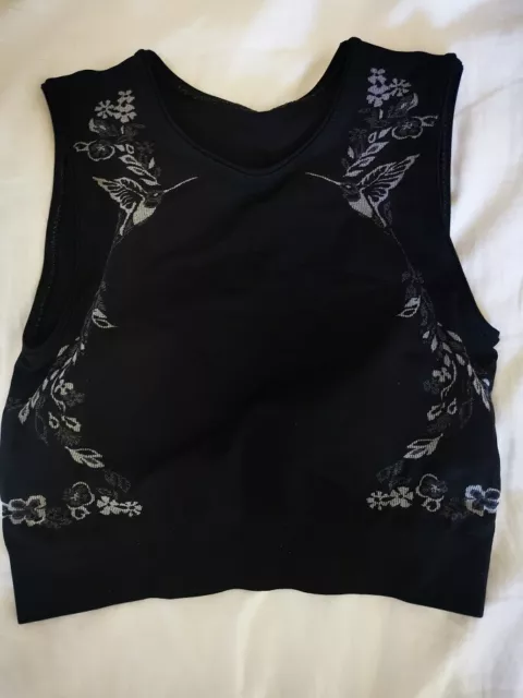 Lucas Hugh Technical Knit Hummingbird Crop Midnight M Brand NEW