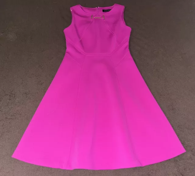 Ivanka Trump Dress Womens Midi Pink Size 4 Sleeveless Excellent Cond A-Line