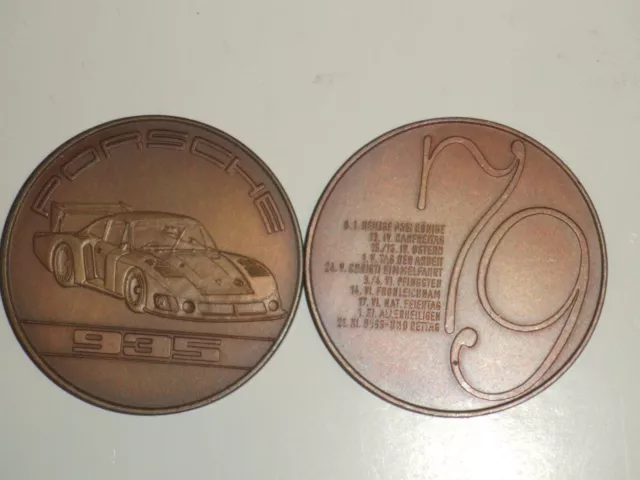 1979 Porsche Christophorus Calendar Coin Münze - RARE!! Awesome L@@K