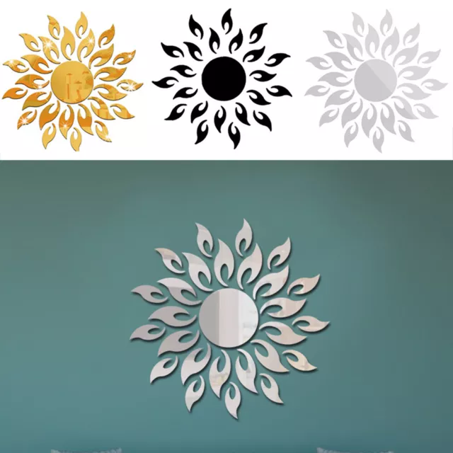 3D Mural Home Decor Art Removable Decal Wall Sticker Acrylic Mirror Sun