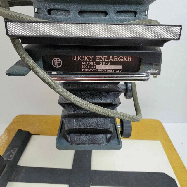 Vintage Lucky Enlarger Model BS - S Fujimoto Photo Industrial w/ Ruler Guide