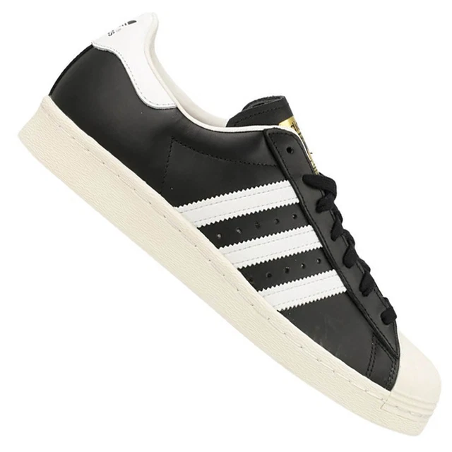 ADIDAS RETRO UNISEX Superstar 80s Scarpe Sneaker pelle Nero Bianco