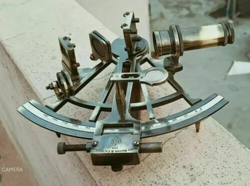 Nautisch Marine Navigations Astrolabium Instrument Messing Sextant 8 " Antik