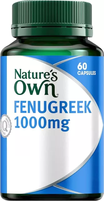 Nature's Own Fenugreek 1000mg for Breast Milk Production Support 60 Capsules