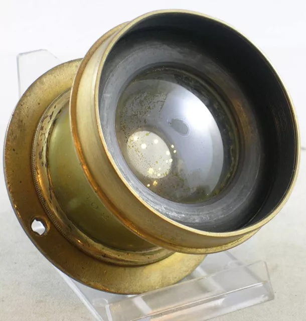Vintage EAGLE WIDE ANGLE 8 x 10 BRASS Lens w/Mounting Flange