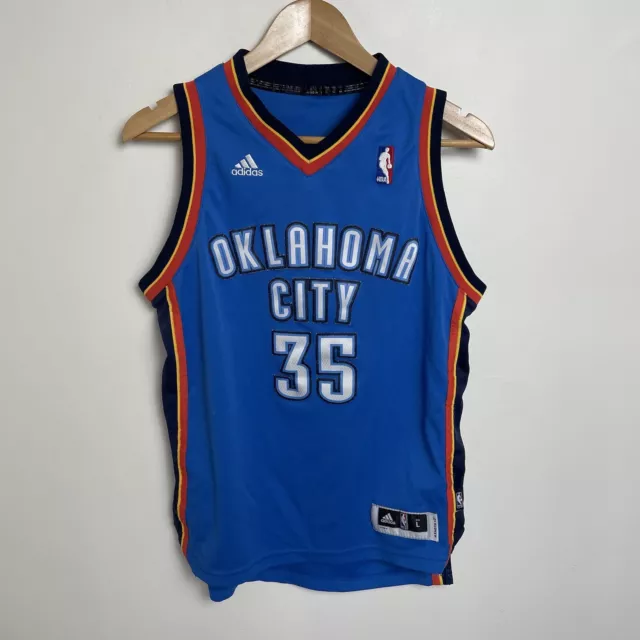 Oklahoma Thunder NBA Jersey Adidas Men’s Large Basketball Kevin Durant Blue