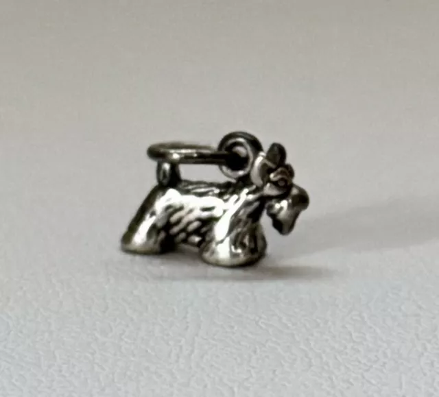 Vintage SCOTTIE DOG Scottish Terrier Dog Sterling Silver Bracelet Charm