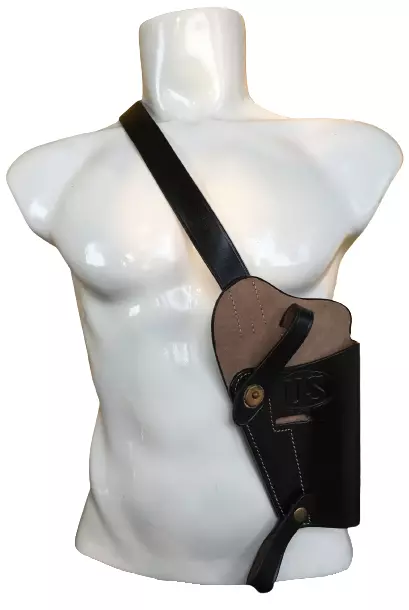 U.S. WWII M3 Colt 1911 .45 Tanker Shoulder Leather Holster - Black Color