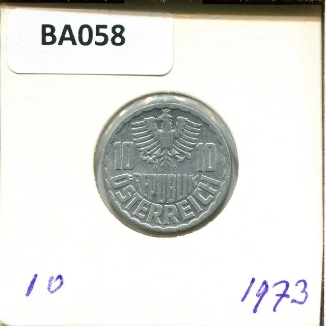 10 GROSCHEN 1973 AUSTRIA Coin #BA058C
