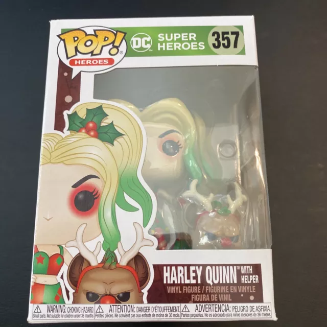Harley Quinn with Helper #357 - Funko Pop! Vinyl: DC Comics - Holiday