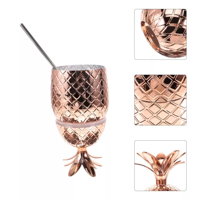 Drinks Coffee Festival Party Pineapple Cups Metal Jucie Cup Soda Cup