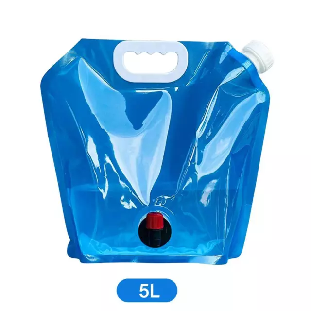 Camping Folding Water Bag No Leakage Water Container with Faucet Pouch (5L) 2