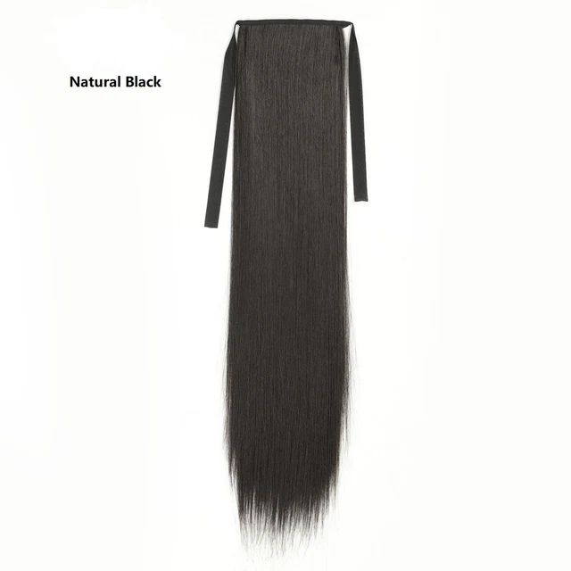 Straight Ponytail Extensions One Piece Tie Up Clip-in Hair Hairpiece Binding 22"