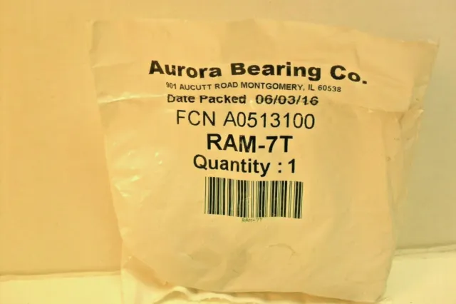 Aurora RAM-7T male rod end, right hand 7/16″-20 thread and .4375″ bore