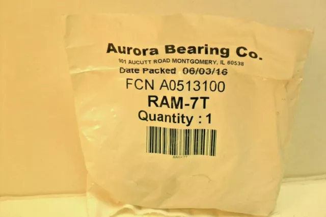 Aurora RAM-7T male rod end, right hand 7/16″-20 thread and .4375″ bore