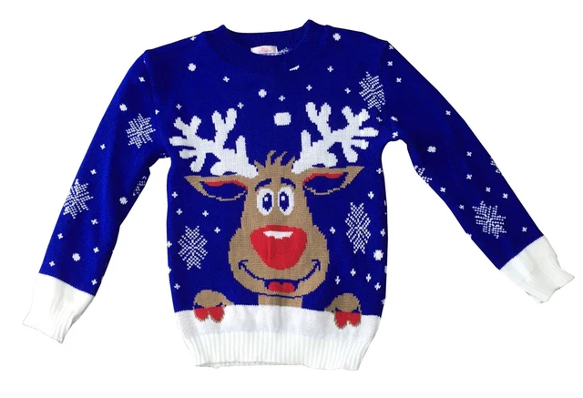 Maglione Natale Ragazze Rodolfo Natale Retro Ragazzi Maglione Inverno Bambini Pinguino Azteco 3