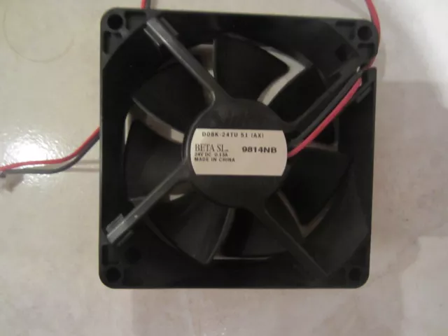 Nidec D08K-24TU 51 (AX) fan DC24V 0.13A 80*80*25mm 2pin Ventilateur 2 pin 9814NB