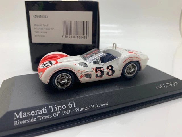 Modèle Réduit Maserati - Tipo 61 Birdcage N 98 Winnaar Riverside Gp 1960 Carroll Shelby