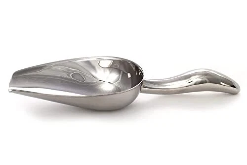 5 oz Stainless Steel Scoop, 8.25” L x 2.75” W | for Ice, Dog & Cat Food, Popc...