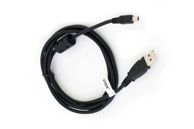 Câble USB Data Compatible Garmin - Pour Camper 770/780, Dakota, DashCam 30 - 1m Avec Chiffon Nettoyage Mungoo