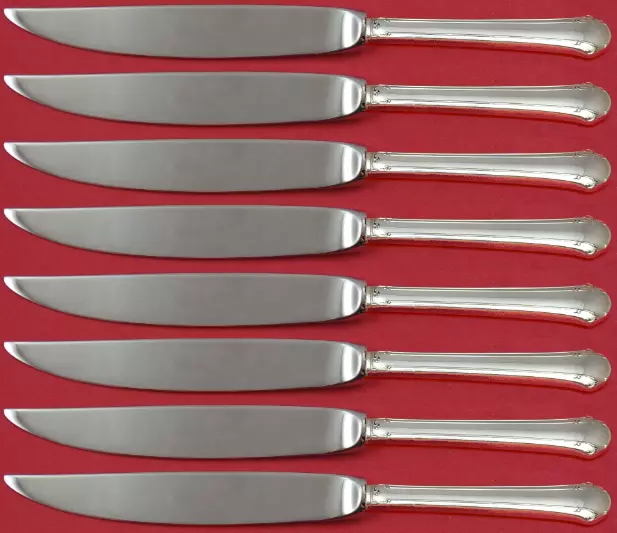 Chippendale by Towle Sterling Silver Steak Knife Set 8pc Not Serrated Custom