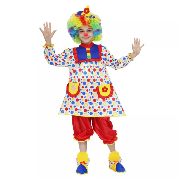 Vestito carnevale pagliaccio bimba hotsell