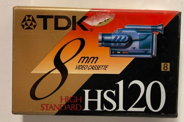 TDK 8MM Video Cassette HS120 New & Sealed
