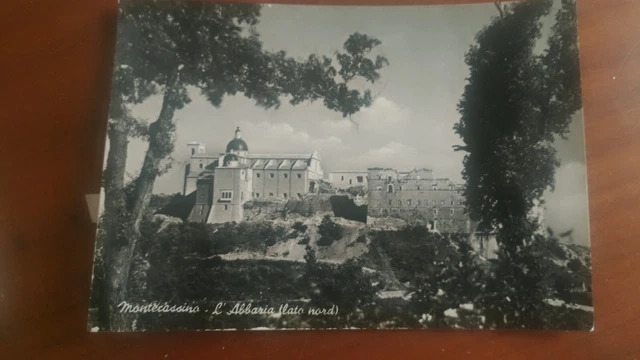 1954 Montecassino l'Abbazia ( in ricostruzione dopo la seconda guerra mondiale)