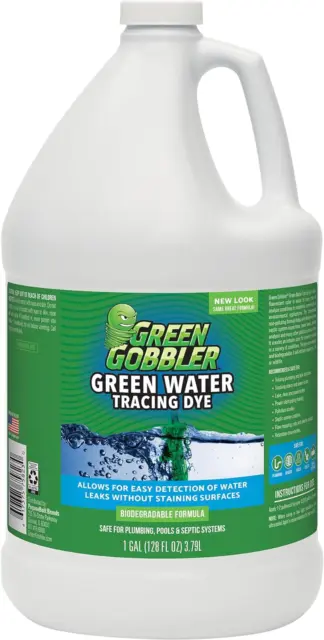Green Water Tracing & Leak Detection Flourescent Dye - 1 Gallon