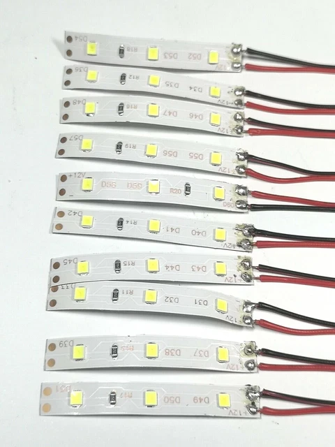 Kit éclairage LED 15 LEDs Blanc Chaud Pour Voiture Voyageurs Train HO - 12V AC/DC - Neuf