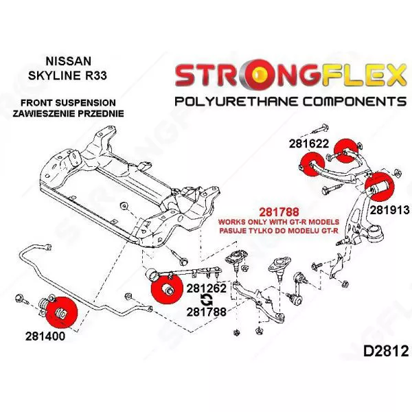 Nissan Skyline R32, R33 bras de liaison avant inférieur au châssis SP 5447605U11 2