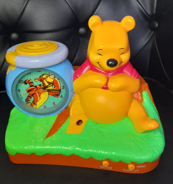 Vintage Disney Winnie The Pooh 1998 Alarm Clock A A Milne - Tested Working