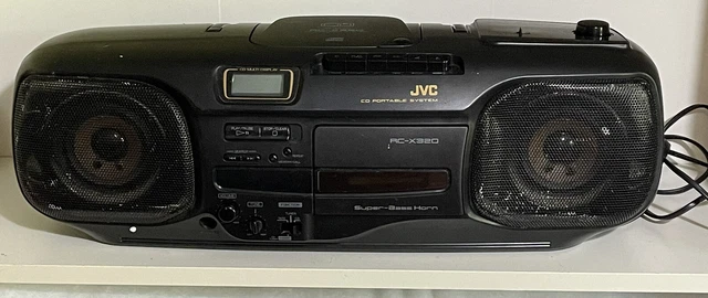 JVC Portable Tape Cassette Radio CD Boombox System Model RC-X320. CD Working!