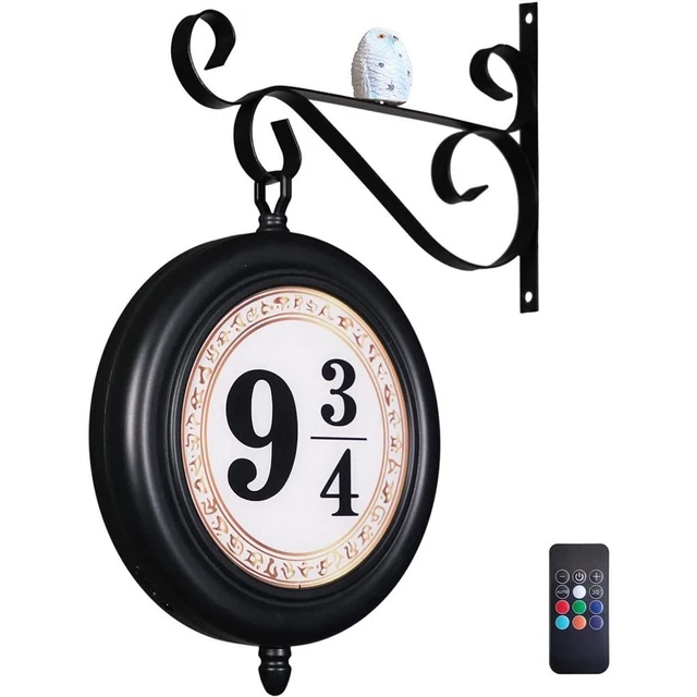 Owl Wall Lamp 9 ¾ Sign Decorative Light Night Lights Double-Sided Illuminated