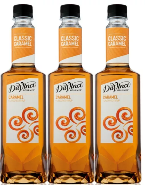 DaVinci Caramel Flavoured Syrup 750ml x 3 - AUSTRALIA POST EXPRESS SHIPPING