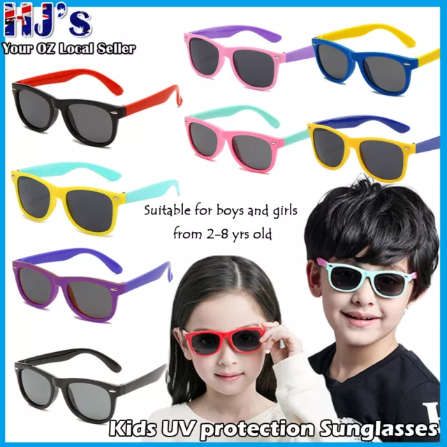 Kids Sunglasses Child UV400 Sun Eyeglasses for Girls Boys Age 2-8