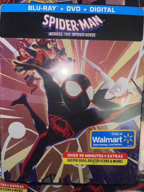 Spiderman Across The Spiderverse Bluray DVD Digital Steelbook Limited Exclusive