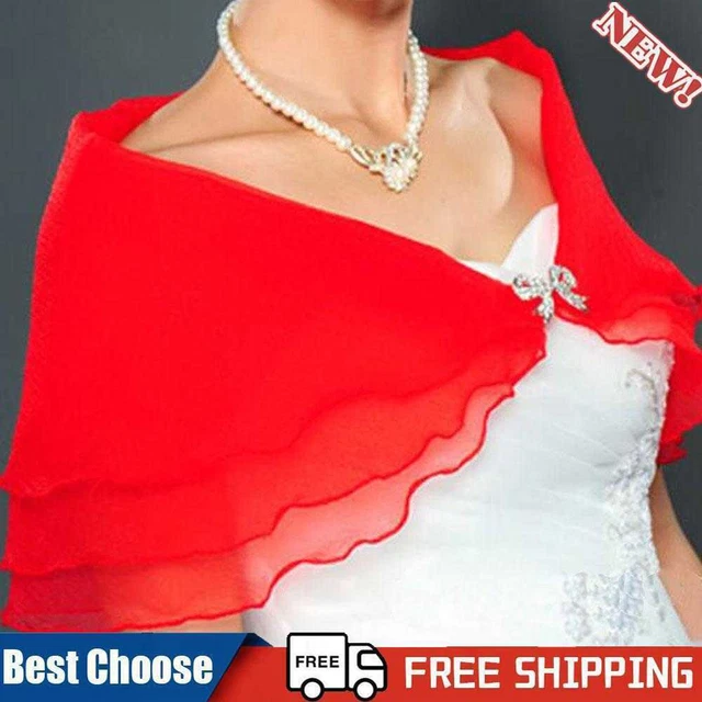 Scialli Organza Donna 91×26cm 3 Strati Donna Avvolgi Donna Scialli per Abbigliamento Sera