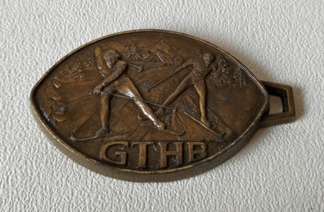 Ancien Insigne Ecole De Ski Pralognan - Vintage 1940/50 - Attache Cassée