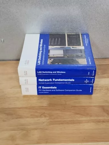 Lot of 3 CISCO Network Academy CCNA IT-Lan-Network- Textbooks