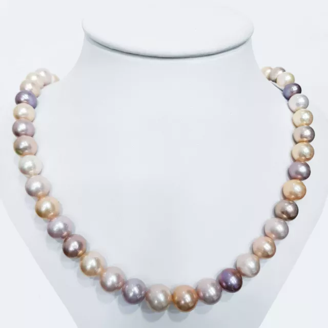 Fil Collier Perles Multicolore Biwa Taille De 11 A 13 MM Longueur 42 CM