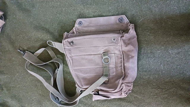 US Canvas Gas Mask Bag Original M17A1 w Straps US Canvas Gas Mask Bag Original M17A1 w Straps