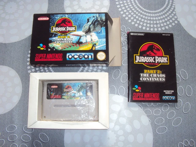 MINT Jurassic Park PART 2 : The chaos continue Complet VF Snes Super Nintendo