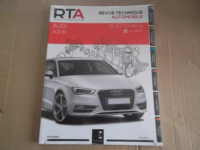 REVUE TECHNIQUE AUDI A3 HAYON III 5 portes depuis 10/2012 à 06/2017