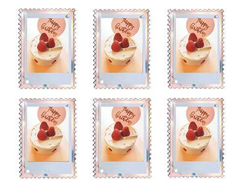 Instax Mini Frames - 6 Pack Acrylic Picture Frames for Fuji and Polaroid Films