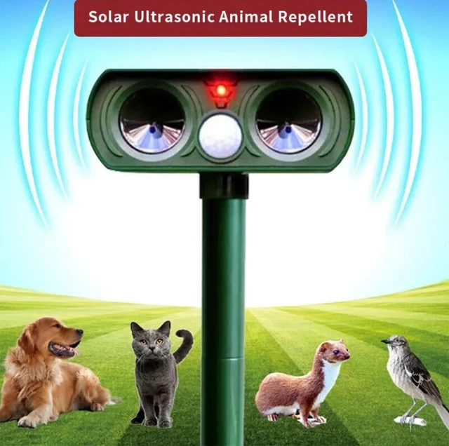 Cat Repellent Solar Powered Waterproof Animal Deterrent Motion Sensor Garden