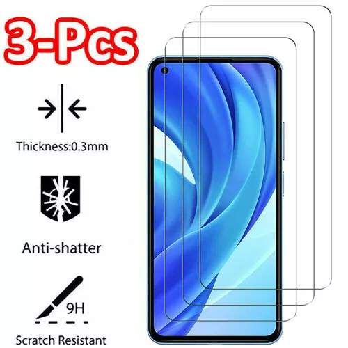 3-PACK Tempered Glass Screen Protector For Xiaomi Mi 11 10 9 8 Lite 9T Pro A3 A2